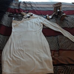 Ivory one shoulder dress